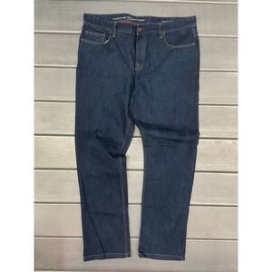 Toad & Co‎ Wingman Denim Lean Fit Jeans Mens 38x32 Blue Dark Wash Denim